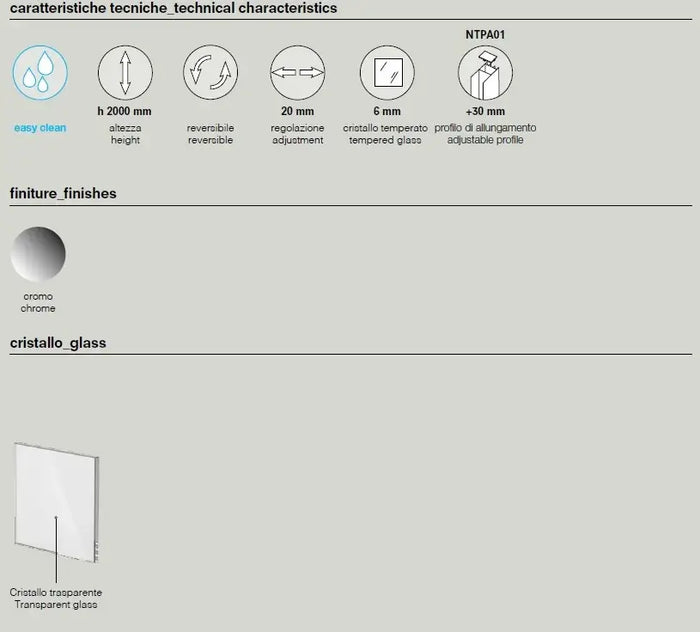 Box Doccia Anticalcare 6mm Due Lati A Libro Apertura Interna Esterna - 100x100