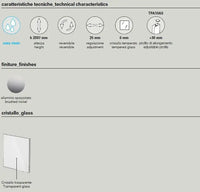 Parete Walk In Alluminio Spazzolato H200 Anticalcare 6mm Trasparente - 80 cm
