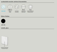 Parete Walk In H200 Anticalcare 8mm Trasparente Con Telaio A Finestra - 99.5 cm