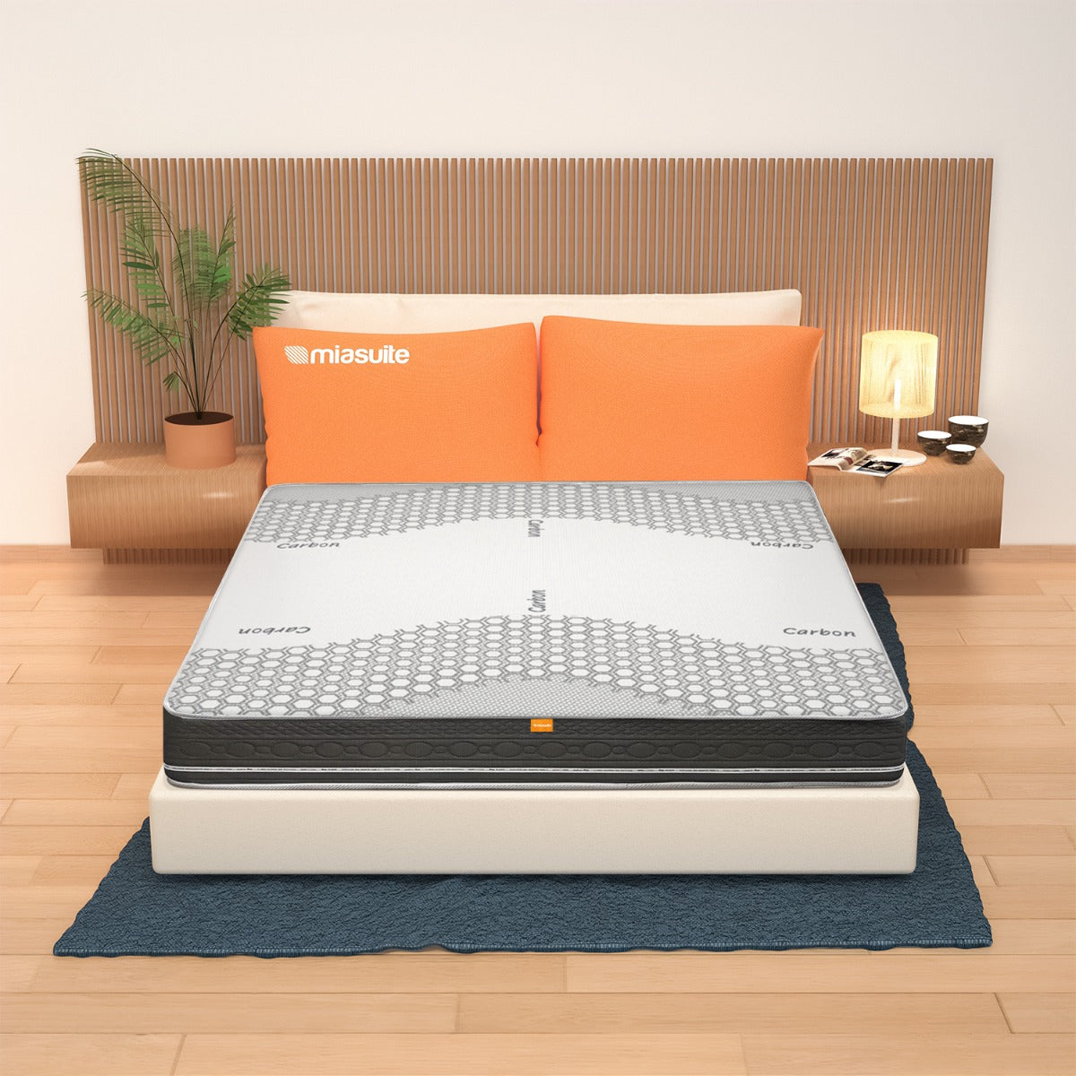 Materasso Molle Insacchettate Una piazza e mezza 120x195, alto 22 cm - Rivestimento Carbon. | Jolie