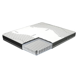 Materasso Molle Insacchettate Una piazza e mezza 120x200, alto 22 cm - Rivestimento Carbon. | Jolie