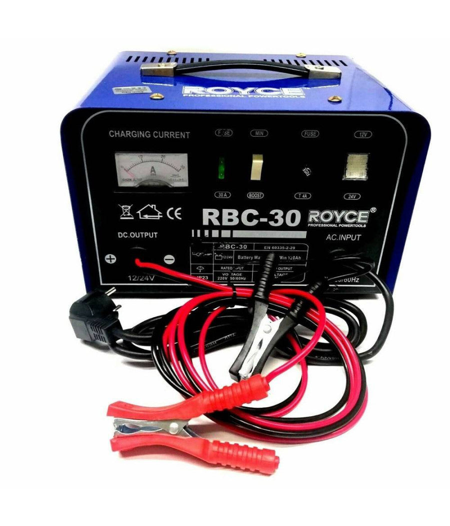Carica Batteria 12-24v 30a Auto Moto Camper Barca Caricabatterie Portatile         