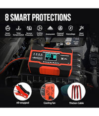 Caricabatteria Auto 12v 10a/24v 5a Ricarica Rapida 7 Stadi Display Lcd Q-dp1210         