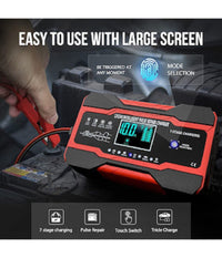 Caricabatteria Auto 12v 10a/24v 5a Ricarica Rapida 7 Stadi Display Lcd Q-dp1210         