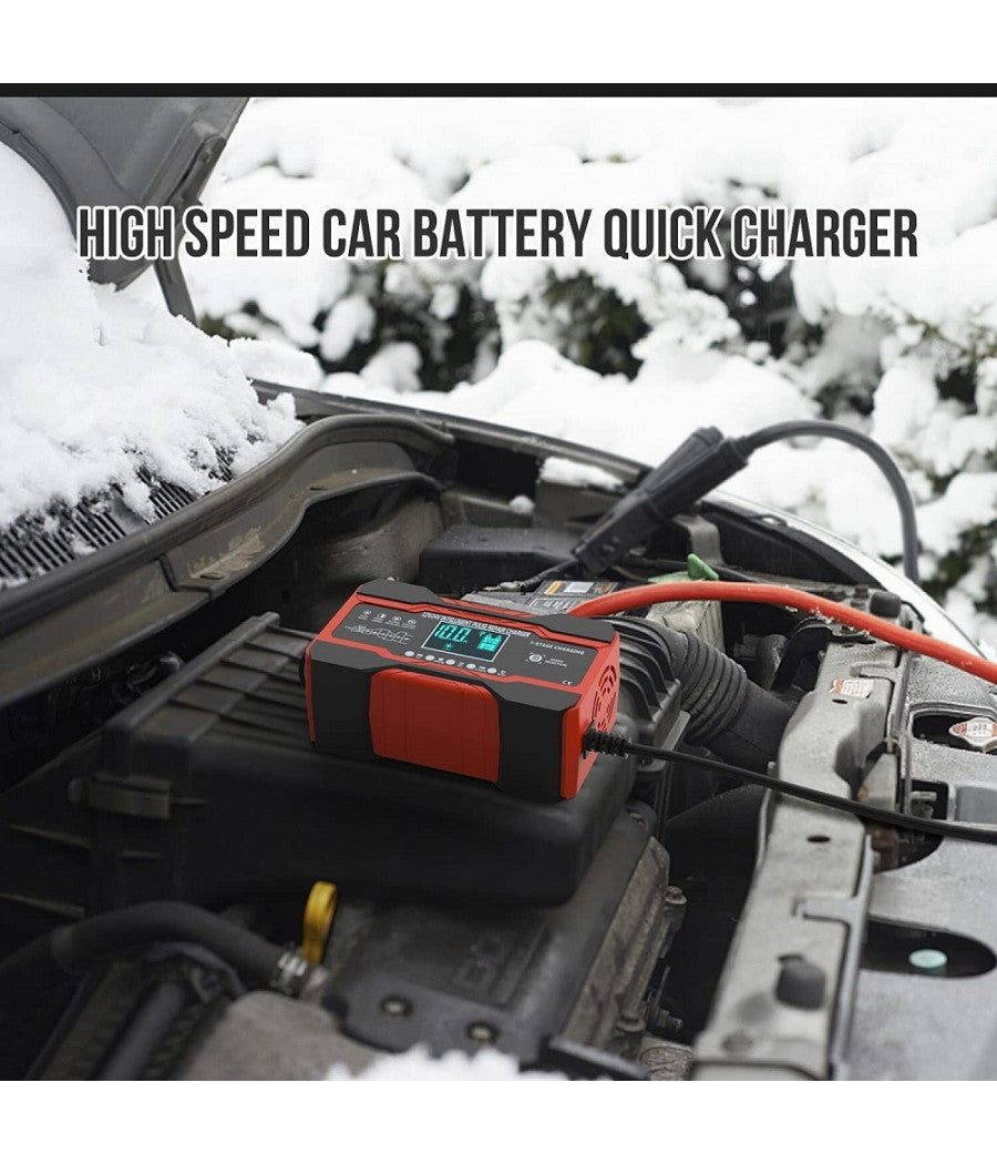 Caricabatteria Auto 12v 10a/24v 5a Ricarica Rapida 7 Stadi Display Lcd Q-dp1210         