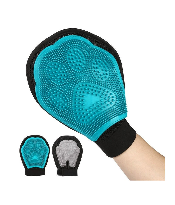 Guanto Spazzola Cardatore Elimina Peli Corti E Lunghi Massaggiante Per Cane         