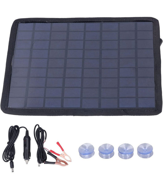 Caricabatteria Da Pannello Solare Da 6w 18v Da Auto Portatile Da 12v Ricarica         