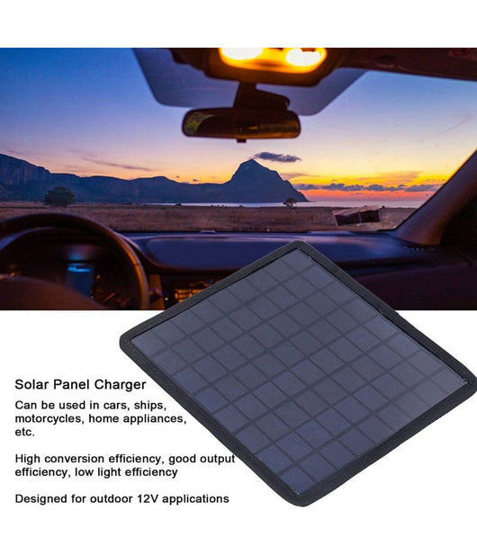 Caricabatteria Da Pannello Solare Da 6w 18v Da Auto Portatile Da 12v Ricarica         