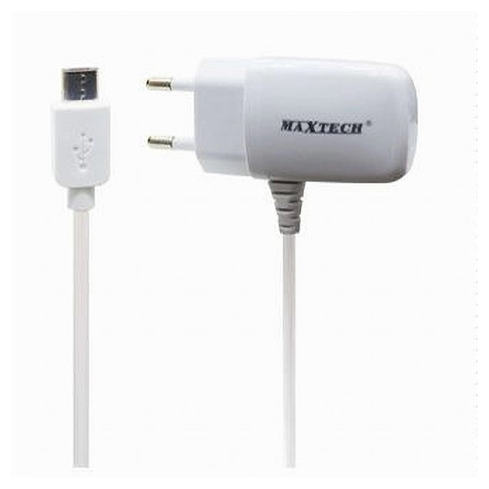 Caricabatteria Da Rete Fissa Con Attacco Micro Usb 5pin 5v-1000mah Maxtech Ca-s004         