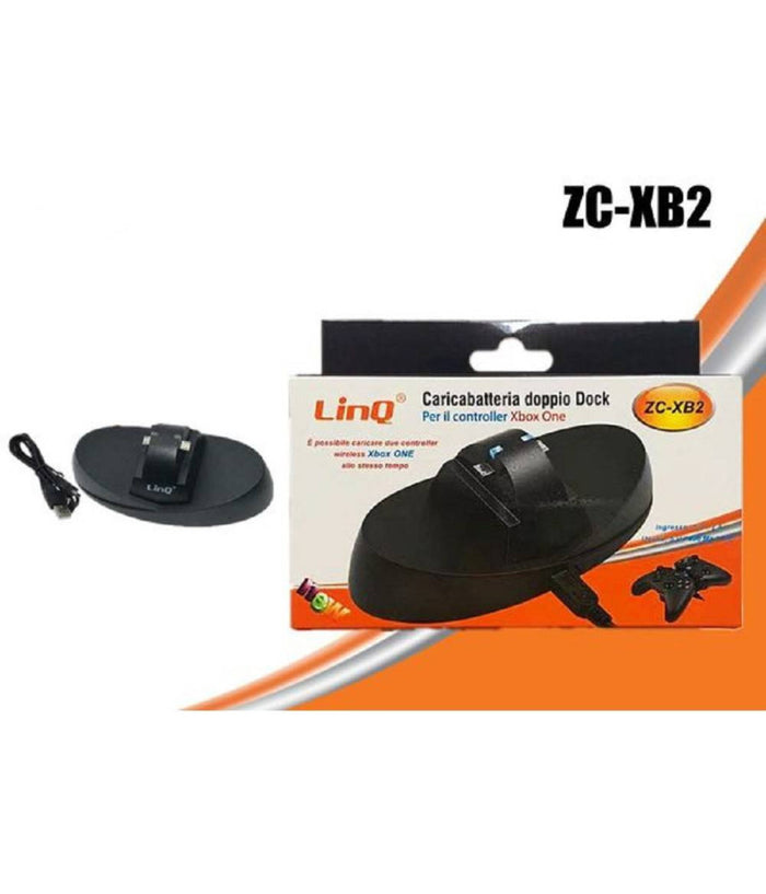 Caricabatteria Doppio Dock Di Ricarica Per 2 Controller Joypad Xbox One Zc-xb2         