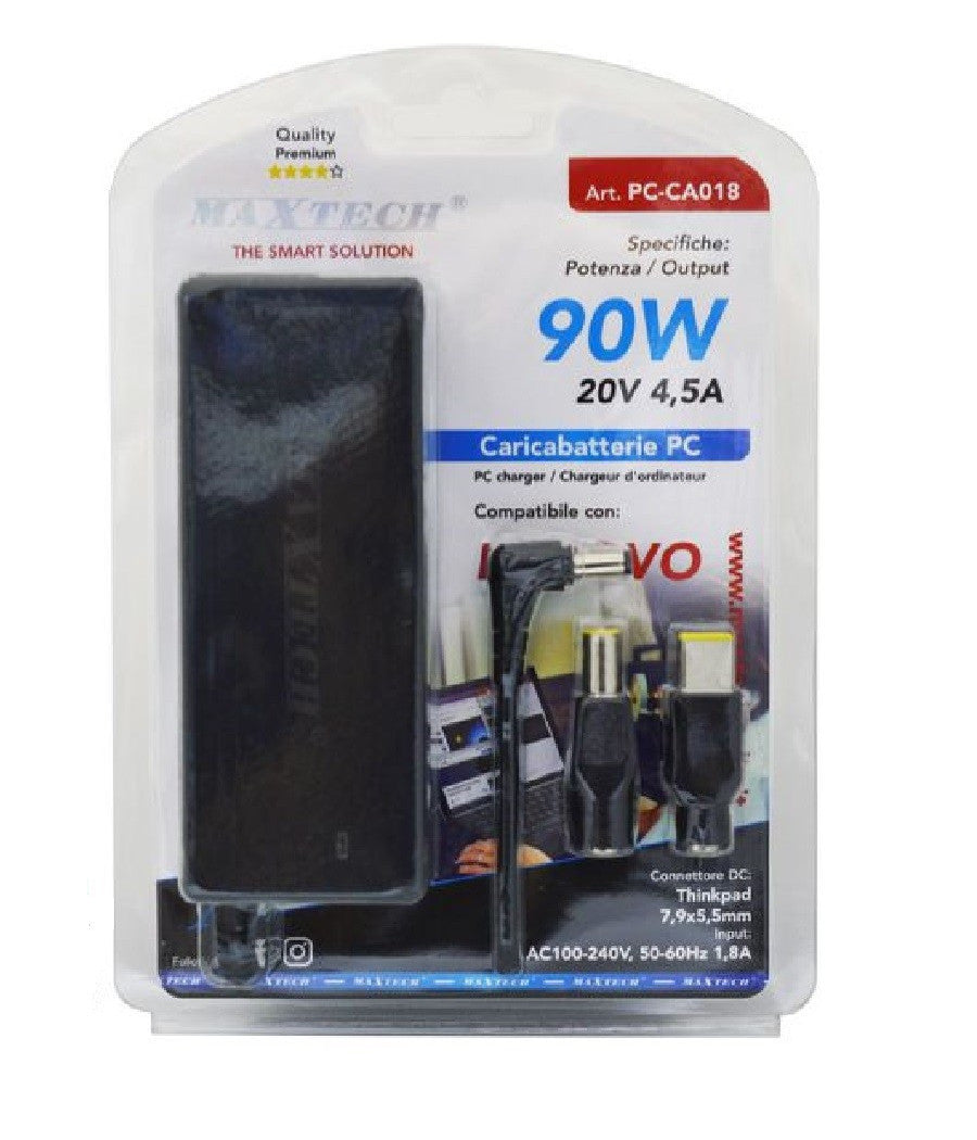 Caricabatteria Pc Adattatore Alimentatore 90w Pc-ca018 Compatibile Lenovo Thinkpad         