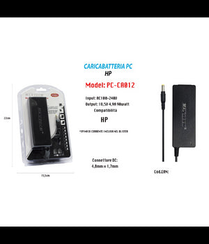 Caricabatteria Pc Alimentatore Batteria Ricambio 18,5v 4,9a 90w Maxtech Pc-ca012         