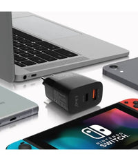 Caricabatteria Rapido Doppio 65w Usb Quick Charge 3.0 + Type-c Power Delivery Ac6563         