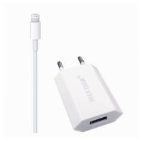 Caricabatterie 2x1 Lightning Maxtech Con Adattatore Per Iphone 5v-1500ma 1mt Ms-t005         