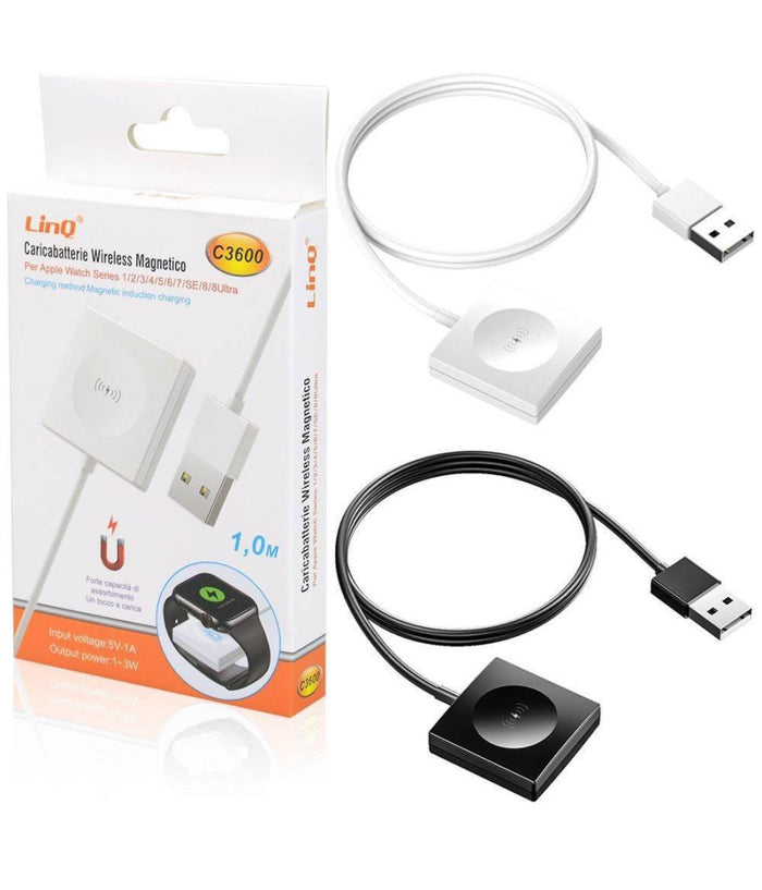 Caricabatterie Ad Induzione Wireless Magnetico 5v-1a 1 Mt Per Apple Watch C3600         