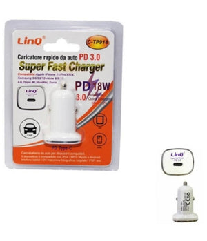 Caricabatterie Adattatore Rapido Da Auto Pd Type-c 3.0 Super Fast 18 W C-tp918         