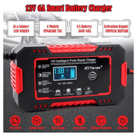 Trade Shop - Caricabatterie Auto 6a 12v Mantenitore Batteria Compensazione Temperatura Moto Tosaerba Barca -        