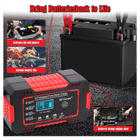 Trade Shop - Caricabatterie Auto 6a 12v Mantenitore Batteria Compensazione Temperatura Moto Tosaerba Barca -        