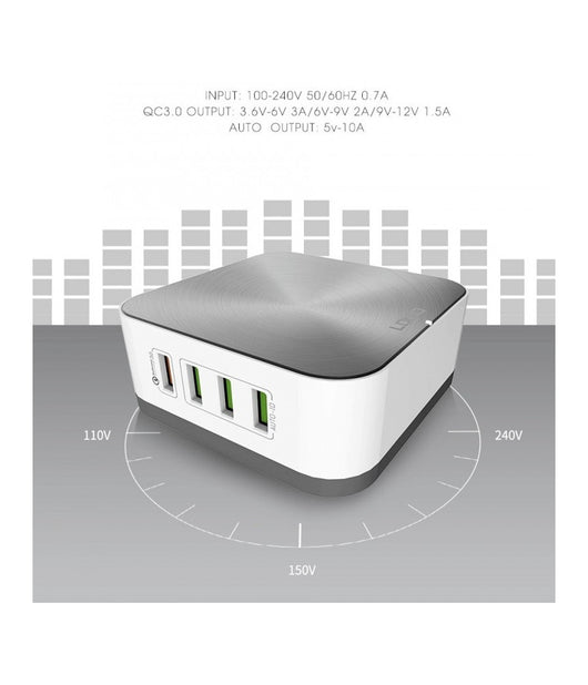 Caricabatterie Da Scrivania Tavolo 8 Usb Plug 10a Carica Batterie Per Cellulare         