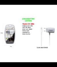 Caricabatterie High Power Lightning Per Iphone - Ipad - Ipod Series Maxtech Ca-s006         