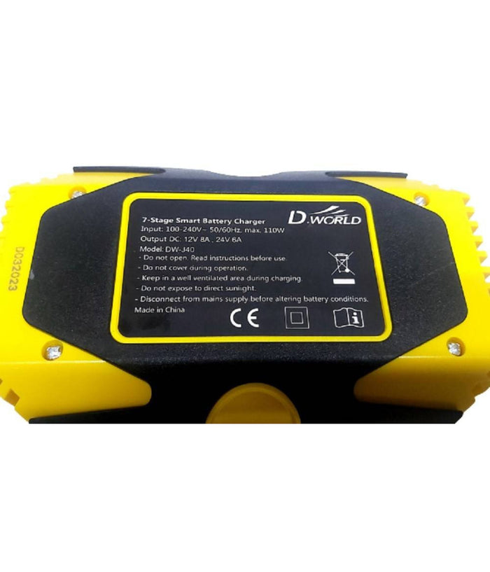 Caricabatterie Intelligente Avviatore Emergenza Batteria Auto 12v-8a 24v-6a J40         