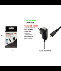 Caricabatterie Micro Usb Da Viaggio Spina 5pin 5v-1000ma 5watt Maxtech Ca-s008a         