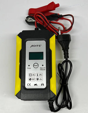 Caricabatterie per batterie al piombo 10A 12Volt AOITS DISPLAY CON PINZE IT-1022 - ZENCOCCO
