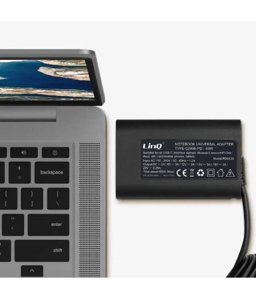 Caricabatterie Per Computer Portatili Alimentatore Da Rete Pd Type-c 65 W Pd6533         