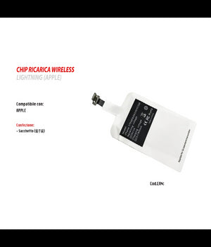 Caricabatterie Wireless Chip Ricarica Per Iphone 7/7p/6p/6/6s/5/5s/5c/5se Maxtech         