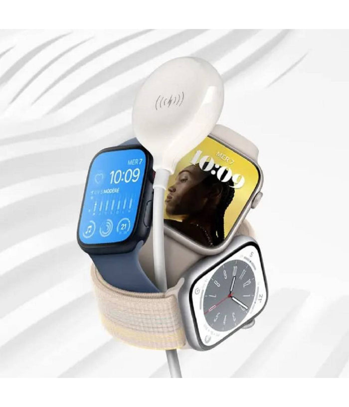 Caricabatterie Wireless Magnetico Per Watch Potenza 3w Cavo Usb 1 Metro Ip7766         