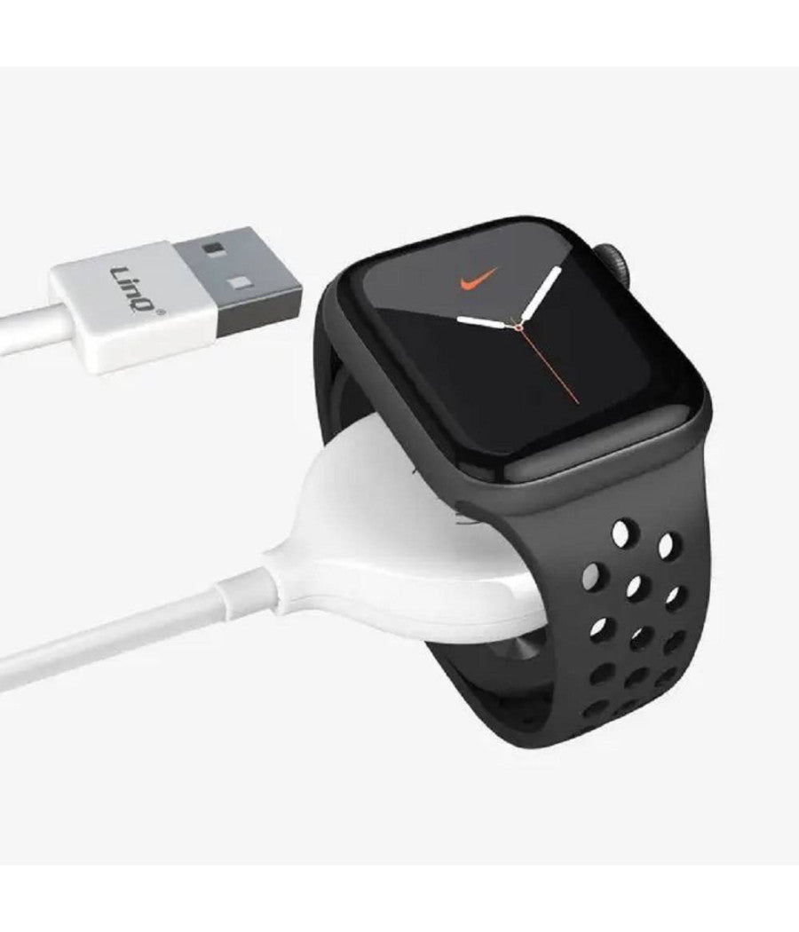 Caricabatterie Wireless Magnetico Per Watch Potenza 3w Cavo Usb 1 Metro Ip7766         