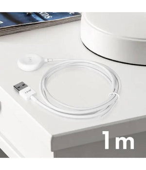 Caricabatterie Wireless Magnetico Per Watch Potenza 3w Cavo Usb 1 Metro Ip7766         