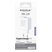 Caricatore 1 X Usb Da 5a Supercharge Caricabatterie Adattatore Muro 40w Ca-s043         