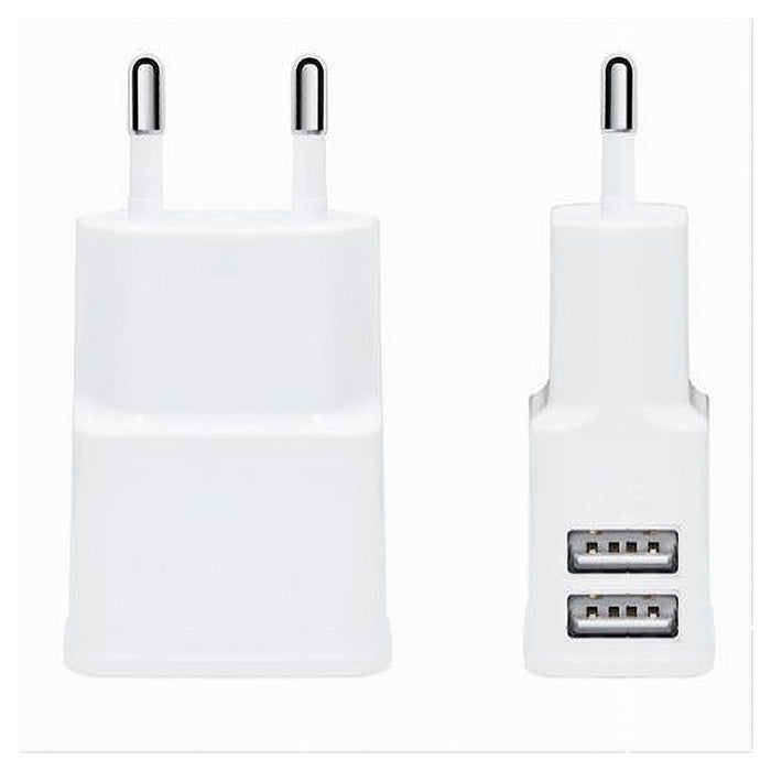 Caricatore 2x Usb Presa Ricarica Per Smartphone Cellulare Tablet 5v-2.1a S009a         