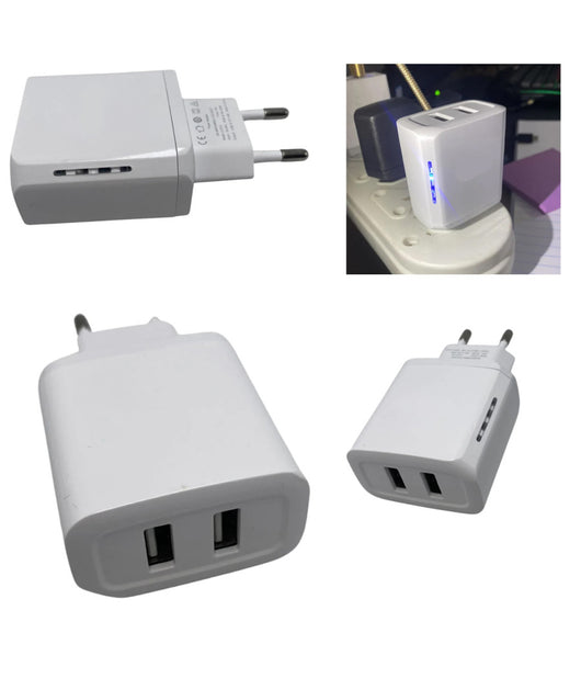 Caricatore Alimentatore Caricabatterie 18w 5v-4,8a Con Doppia Entrata Usb Q-cd10         
