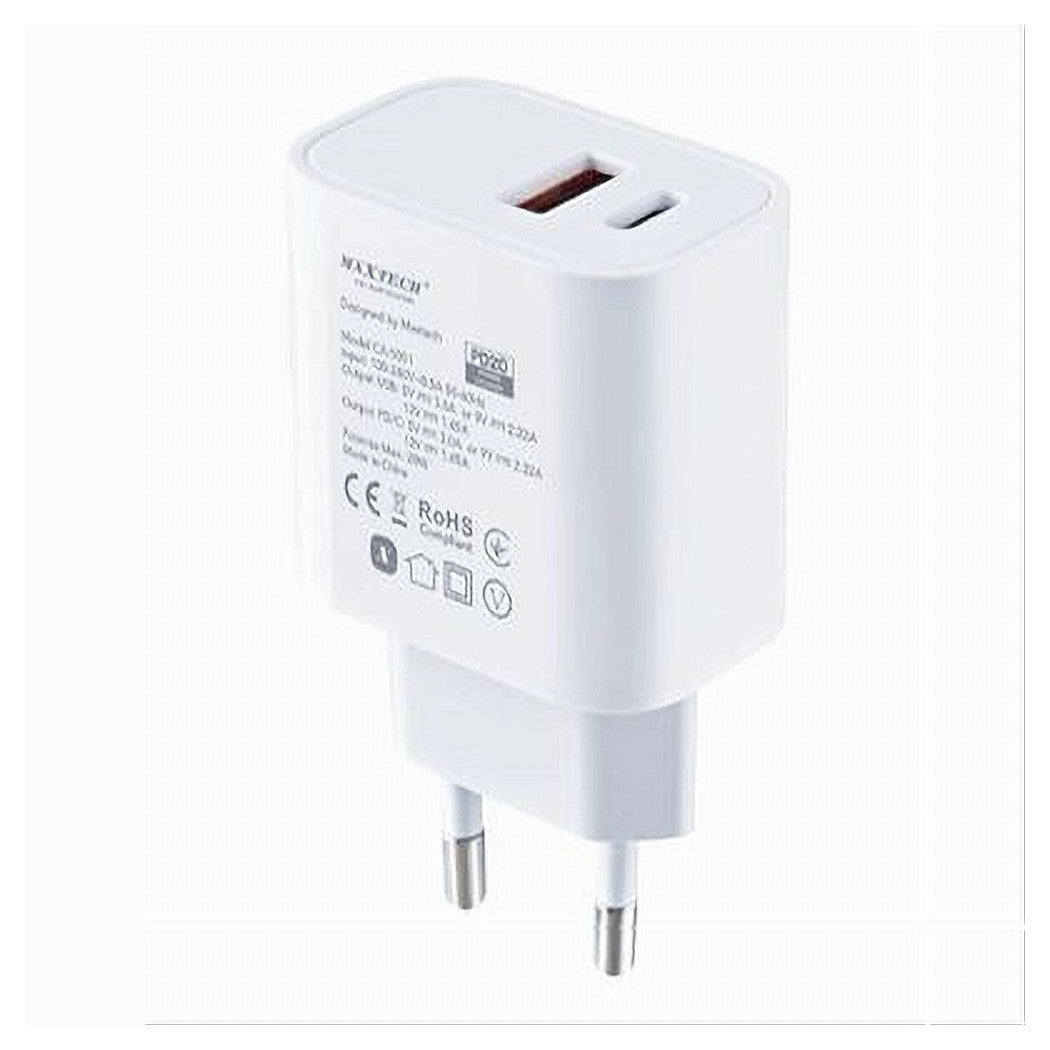 Caricatore Alimentatore Type-c Pd + Usb 3a 20w Per Samsung Huawei Iphone Ca-s051         