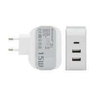 Caricatore Parete Casa Doppia Porta Usb 1x Usb-c Type-c Ricarica 15w 3a Ca-s049         