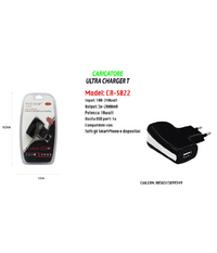 Caricatore Usb A Presa Spina Ricarica Smartphone Dispositivi 5v-2000ma Maxtech Ca-s022         
