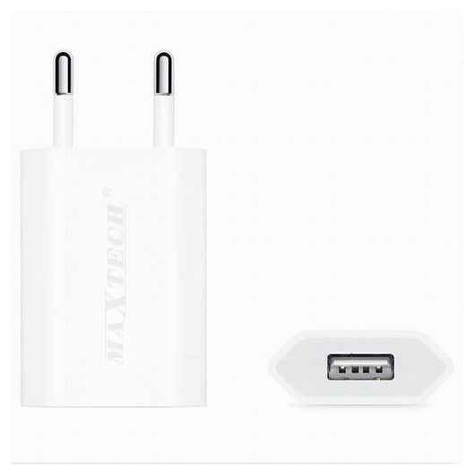 Caricatore Usb Ricarica Per Smartphone Iphone Series 5v - 1000ma Maxtech Ca-s013         