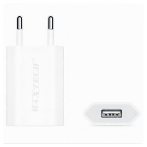 Caricatore Usb Ricarica Per Smartphone Iphone Series 5v - 1000ma Maxtech Ca-s013         