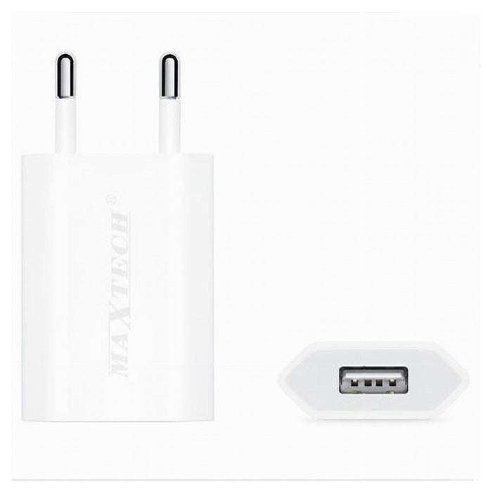 Caricatore Usb Ricarica Per Smartphone Iphone Series 5v - 1000ma Maxtech Ca-s013         