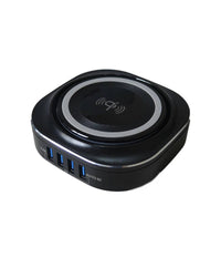Caricatore Wireless Qi Stazione Di Ricarica 24w 4 Porte Usb 5v 4.4a 24w Fo528         