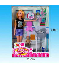 Carol Baby Sitter Bambola Con Neonato E Accessori Giocattolo Gioco Bambina         