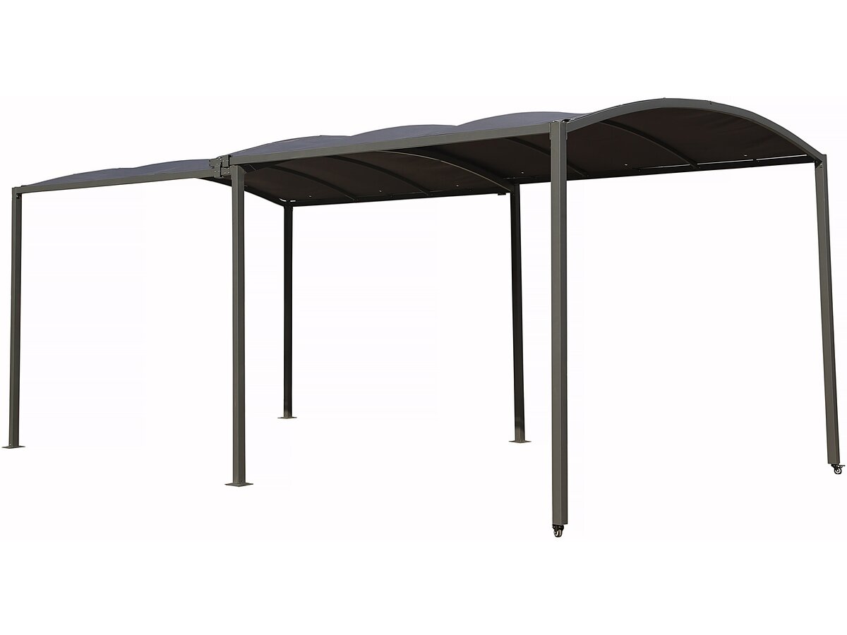 Tettoia in metallo estensibile "Mathis" - 303/566 x 295 x 240 cm - Antracite