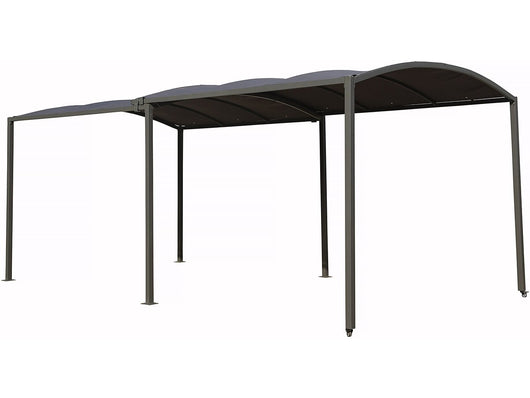 Tettoia in metallo estensibile "Mathis" - 303/566 x 295 x 240 cm - Antracite