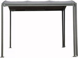 Tettoia in metallo estensibile "Mathis" - 303/566 x 295 x 240 cm - Antracite