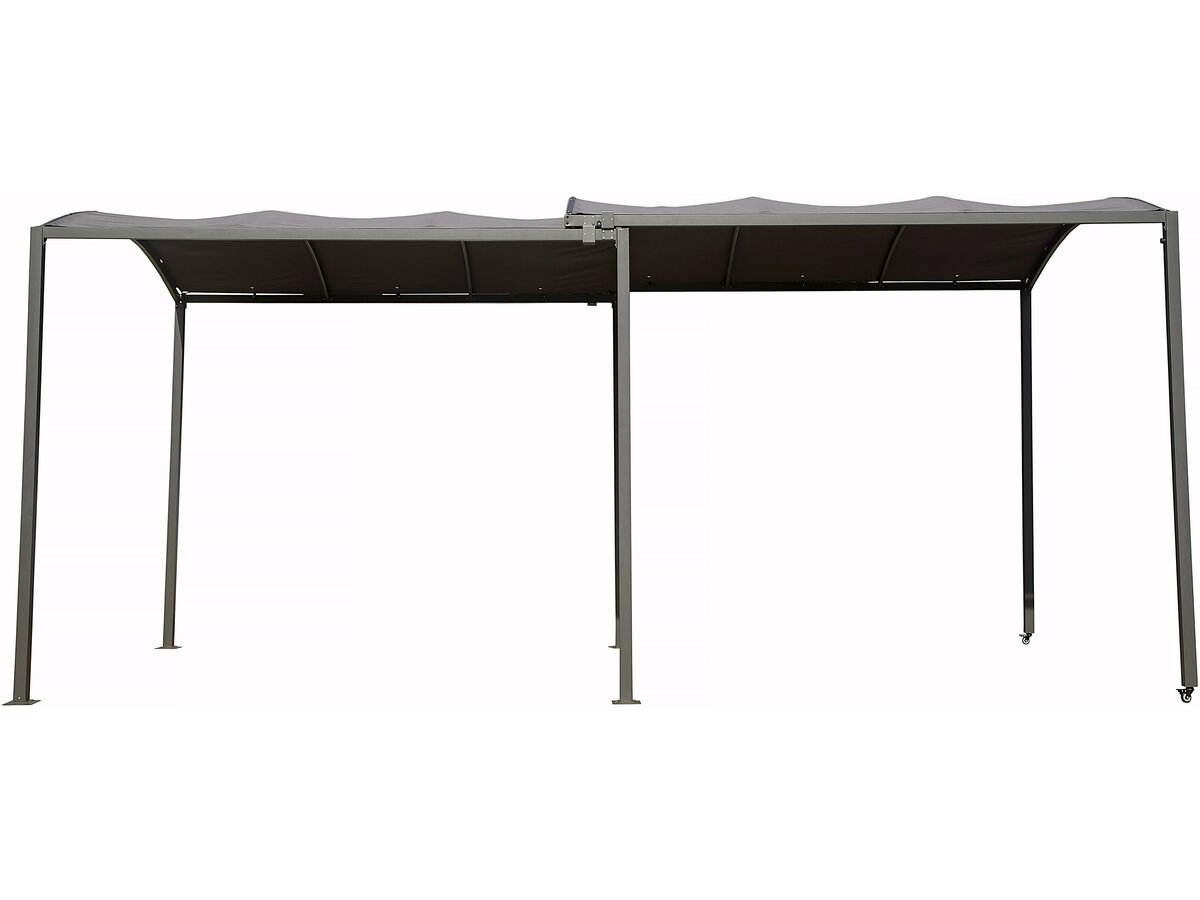Tettoia in metallo estensibile "Mathis" - 303/566 x 295 x 240 cm - Antracite