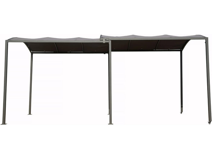 Tettoia in metallo estensibile "Mathis" - 303/566 x 295 x 240 cm - Antracite