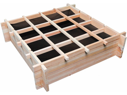 Orto in cassetta quadrata in legno "Tournesol" - 80 x 80 x 20 cm