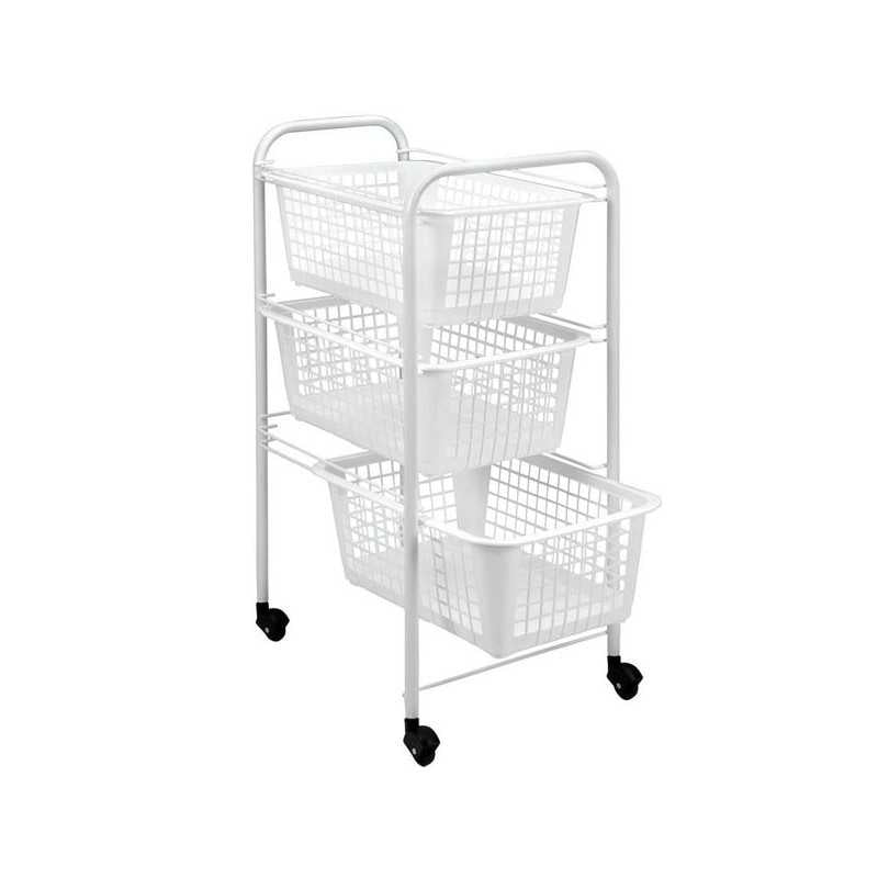 Carrello 3 P. Rett. San Diego 30X38 h 68 Metaltex